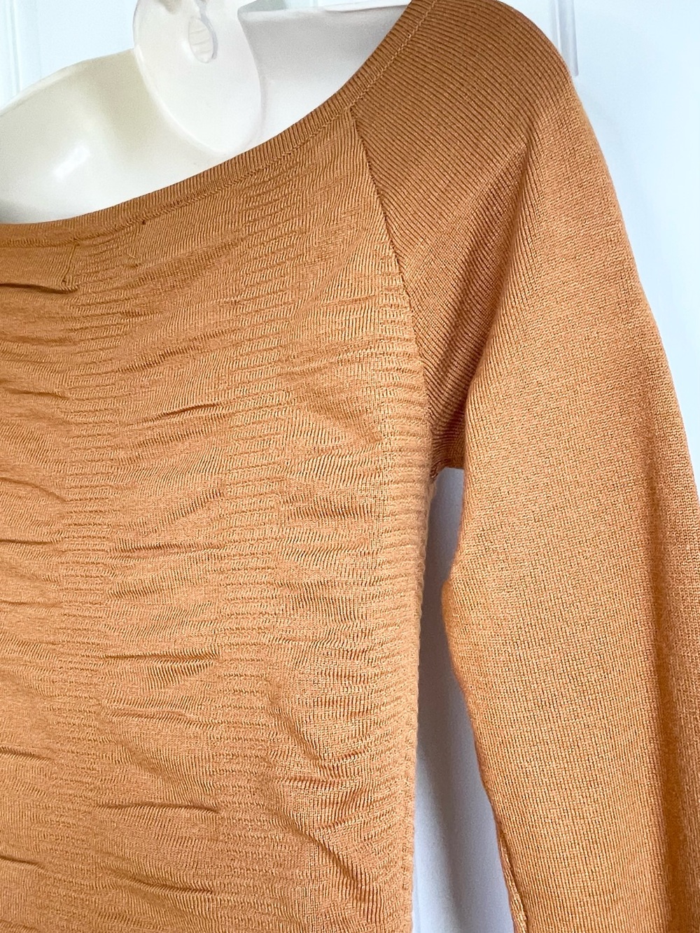 M, L, XL Long Sleeve Ruched Bodycon Dress in Rust - Picture 8 of 8